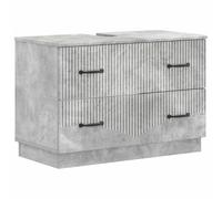 vidaXL Armadio per Lavabo da Bagno HOORN Grigio Cemento