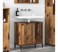 vidaXL Armadio per Lavabo da Bagno Legno vecchio 60,5 x 33,5 x 61 cm