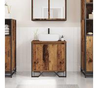 vidaXL Armadio per Lavabo da Bagno Legno vecchio 60 x 35 x 60 cm