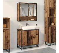 vidaXL Armadio per Lavabo da Bagno Legno vecchio 65 x 33 x 60 cm