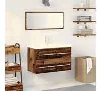 vidaXL Armadio per Lavabo da Bagno Legno vecchio 80 x 38.5 x 48 cm