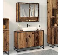 vidaXL Armadio per Lavabo da Bagno Legno vecchio 90 x 33 x 60 cm