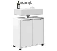 vidaXL Armadio per lavabo da bagno manuale lucido 60 x 30 x 60 cm, armadio da bagno regolabile, mobile moderno, grande stoccaggio, resistente all'umidità, scaffalature aperte