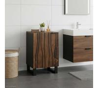vidaXL Armadio per Lavabo da Bagno Noce 38 x 33,5 x 58 cm