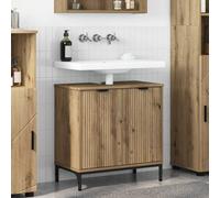 vidaXL Armadio per Lavabo da Bagno Rovere artigianale
