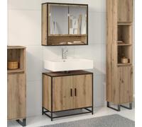 vidaXL Armadio per Lavabo da Bagno rovere artigianale 65 x 33 x 60 cm