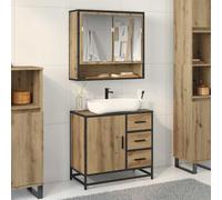 vidaXL Armadio per Lavabo da Bagno rovere artigianale 65 x 33 x 60 cm