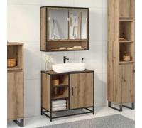 vidaXL Armadio per Lavabo da Bagno rovere artigianale 65 x 33 x 60 cm