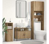vidaXL Armadio per Lavabo da Bagno rovere artigianale 80 x 30 x 60 cm