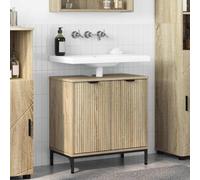 vidaXL Armadio per Lavabo da Bagno rovere sonoma 60,5 x 33,5 x 61 cm