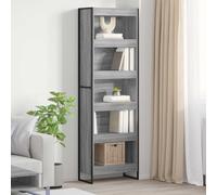 vidaXL Armadio per Libri 2 pcs Grigio Sonoma 80 x 30 x 155 cm