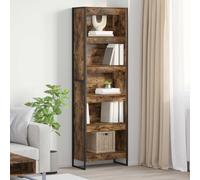 vidaXL Armadio per Libri 2 pcs Quercia Fumosa 80 x 30 x 155 cm