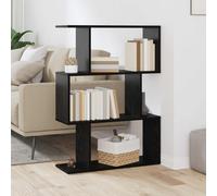 vidaXL Armadio per Libri 3 livelli 70 x 24 x 97 cm Rovere Nero