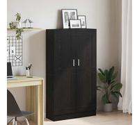 vidaXL Armadio per Libri 3 livelli 82,5 x 30,5 x 150 cm Rovere Nero