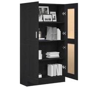 vidaXL Armadio per Libri 3 livelli 82,5 x 30,5 x 150 cm Rovere Nero | Otto scomparti per un'ottima organizzazione, Stile moderno che si abbina a qualsiasi arredamento,