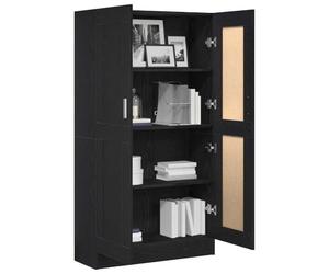 vidaXL Armadio per Libri 3 livelli 82,5 x 30,5 x 150 cm Rovere Nero | Otto scomparti per un'ottima organizzazione, Stile moderno che si abbina a qualsiasi arredamento,