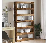 vidaXL Armadio per Libri 6 livelli 100 x 30 x 198 cm Legno di Rifiuto
