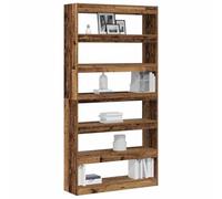 vidaXL Armadio per Libri 6 livelli 100 x 30 x 198 cm Legno di Rifiuto | Sei mensole robuste per tenere tutto in ordine, Aggiunge carattere con il suo stile naturale e vissuto,