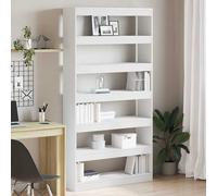 vidaXL Libreria Bianca Minimalista a 6 Ripiani per Soggiorno Ufficio Costruzione in MDF Soluzione di Stoccaggio Elegante e Robusta Assemblaggio Facile Ottima per Organizzare Libri Decorazioni unità S