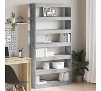 vidaXL Armadio per Libri Grigio Legno multistrato