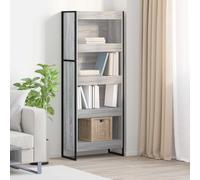 vidaXL Armadio per Libri Grigio Sonoma 80 x 30 x 155 cm