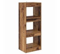 vidaXL Armadio per libri in legno vecchio con ripiani indipendenti. Puoi montarlo a parete. Perfetto per l'ufficio, studio o soggiorno. Include sicurezza e ha un design moderno.