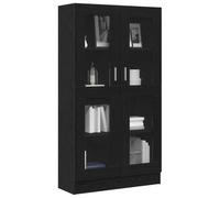 vidaXL Armadio per Libri Moderno in Rovere Nero Stoccaggio in Soggiorno Design Elegante in Legno Ingegnerizzato con 4 Ripiani e 2 Porte Mobili Perfetti da Interno per Organizzare Libri Decoraz
