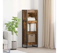 vidaXL Cassetta per libri fumé 80 x 30 x 155 cm, in legno ingegnerizzato, soggiorno, serie di mobili rettangolari e durevoli, con design elegante per spazi moderni, ideali per comfort e stile