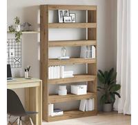 vidaXL Libreria Rovere artigianale in legno massello 100 x 30 x 198 cm