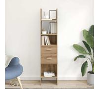 vidaXL Armadio per Libri rovere artigianale 40 x 35 x 180 cm