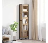 vidaXL Armadio per Libri Rovere Artigianale 80 x 30 x 155 cm