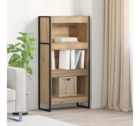 vidaXL Armadio per Libri Rovere Artigianale 80 x 30 x 155 cm