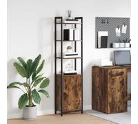 vidaXL Libreria rovere affumicato, 40 x 24 x 161 cm, materiale in legno, Home Office, moderno sistema di scaffalatura, libreria industriale, unità autoportanti, presentazione elegante per arredamento