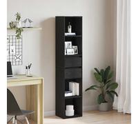Libreria minimalista in quercia nera con ripiani regolabili per librerie, soggiorni e uffici 36 x 30 x 171 cm Design autoportante per organizzare libri e decorazioni in legno ingegnerizzato Librerie m