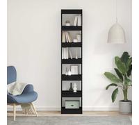 vidaXL Armadio per Libri Rovere nero 40 x 30 x 198 cm