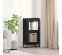 vidaXL Armadio per Libri Rovere Nero 80 x 30 x 155 cm