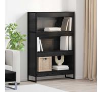 vidaXL Armadio per Libri Rovere Nero 80 x 30 x 155 cm