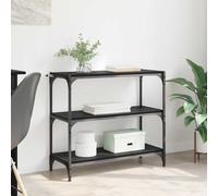 vidaXL Libreria nera effetto quercia 80 x 33 x 70,5 cm, elegante libreria rettangolare design industriale, stabile per casa, ufficio, scaffale funzionale