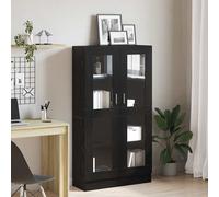 vidaXL Armadio per Libri Rovere Nero 82,5 x 30,5 x 150 cm