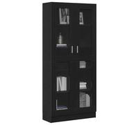 vidaXL Armadio per Libri Rovere Nero 82,5 x 30,5 x 185 cm, Libreria Moderna, Rettangolare, Mobile Decorativo, scaffale Indipendente per Salotto, Biblioteca a casa