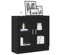 vidaXL Armadio per Libri Moderno Rovere Nero con 2 Porte Flush e Comparti di Stoccaggio Mobili Eleganti per Interni per Soggiorno e Ufficio, Fatto in Legno Ingengerizzato di Alta qualità per Adult