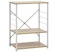 vidaXL Armadio per Microonde Bianco Rovere 60x39,6x79,5 cm Truciolato