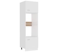 vidaXL Armadio per Microonde Bianco 60x57x207 cm in Legno Multistrato