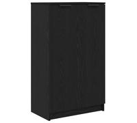 vidaXL Armadio per Scarpe Moderno Rovere Nero con 6 Ripiani per stoccaggio ordinato in Ingresso e Organizer in corridoio, Legno ingegnerizzato, soluzioni mensole contemporanee