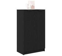 vidaXL Armadio per Scarpe Moderno Rovere Nero con 6 Ripiani per stoccaggio ordinato in Ingresso e Organizer in corridoio, Legno ingegnerizzato, soluzioni mensole contemporanee