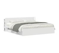 vidaXL Armadio per testiera in legno bianco lucido per ingegneria, mobile per camera da letto moderno, armadio con testiera a U, elegante ripostiglio, decorazione per interni salvaspazio