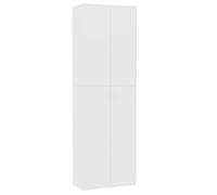 vidaXL Armadio per ufficio alto con ripiani e 2 ante bianco 60x32x190 cm in multistrato