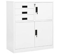 vidaXL Armadio per Ufficio Bianco 90x40x102 cm in Acciaio