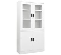 VIDAXL - Armadio per Ufficio Bianco 90x40x180 cm in Acciaio