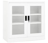 VIDAXL - Armadio Per Ufficio Bianco 90x40x90 Cm In Acciaio